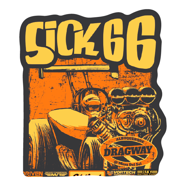 The Edelbrock Sick 66 Track Stickers
