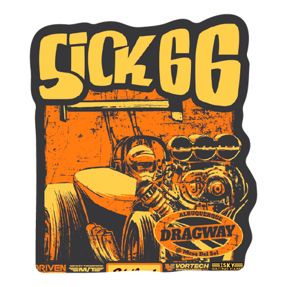 The Edelbrock Sick 66 Track Stickers