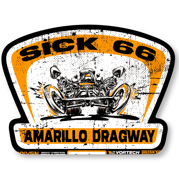 The Edelbrock Sick 66 Track Stickers