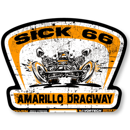 The Edelbrock Sick 66 Track Stickers