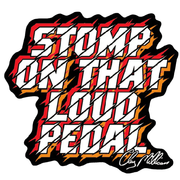 Clay Stomp On That Loud Pedal Sticker